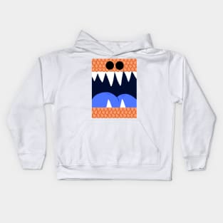 Orange Scales Monster Mouth Kids Hoodie